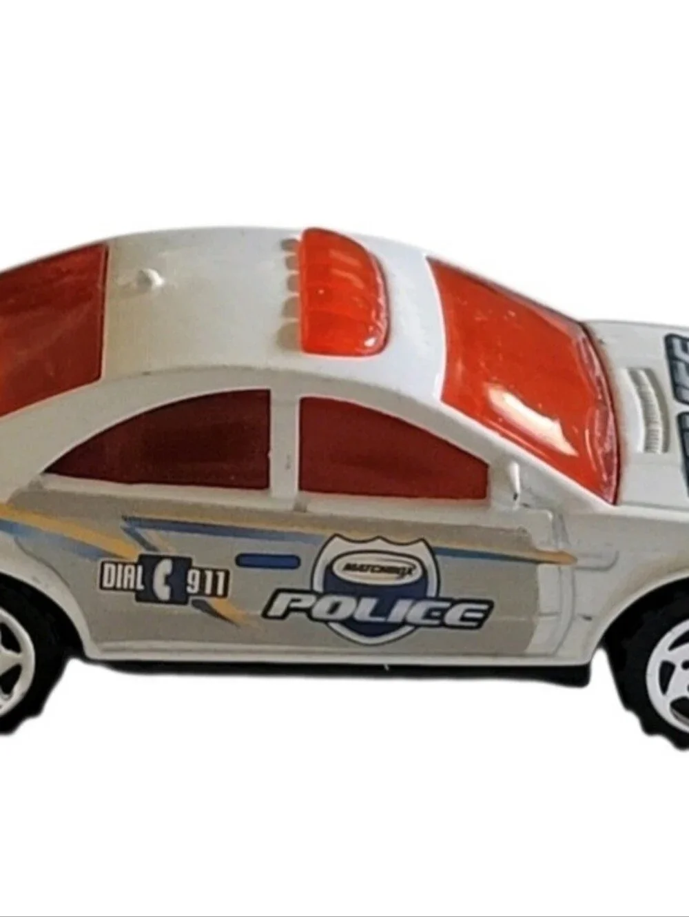 2004 Matchbox Burger King Promo #2 Police Car White W/Red Tint Die-Cast 1:64 Toy